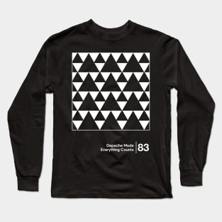 Everything Counts - Minimal Style Graphic Artwork Long Sleeve T-Shirt